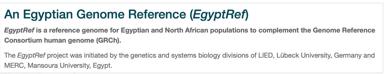 an egyptian genome reference