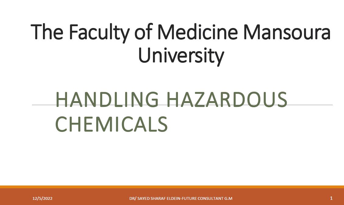 course about HANDLING HAZARDOUS CHEMICALS