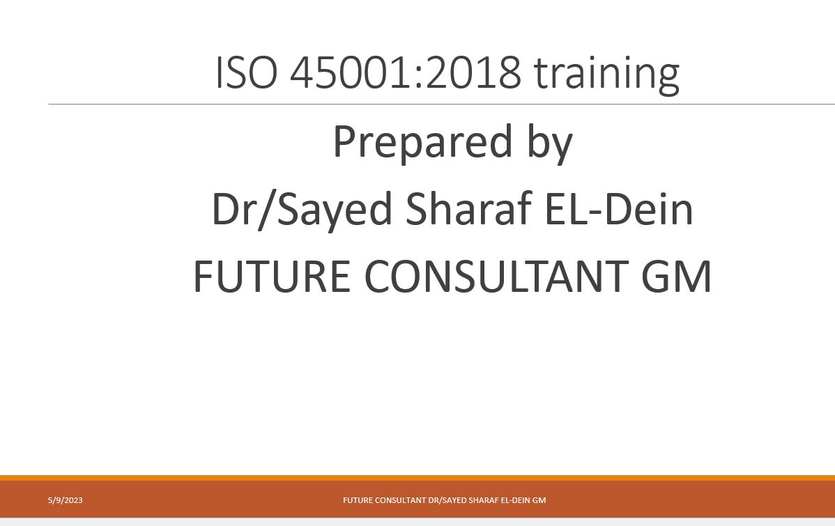 course about ISO 45001:2018 training